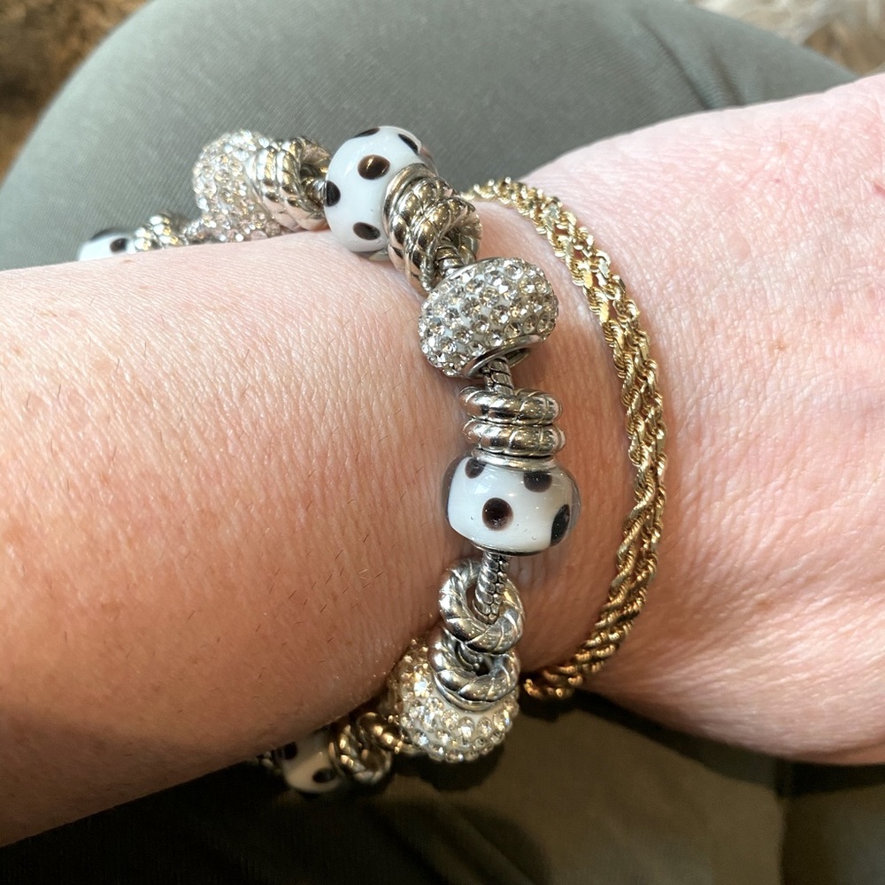 Silver charmed feelings bracelet